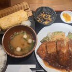 いまだや - だし巻き玉子&ロースカツ定食