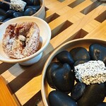 レストラン ウオゼン - ブルーベリー焼き菓子、よもぎのわらび餅