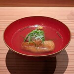 とり茶太郎 - 鶏団子と揚椎茸のお椀