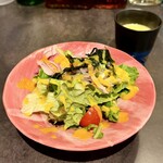 LORE 和ビストロ - 金目重のコーンスープとグリーンサラダ