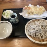 豊年屋そば処 - 料理写真:ランチA(冷/温 海老天1尾ごぼう天) 1,100円