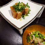 鰻場一致 - ◎鰻の煮凝り+◎ビール頼むとついてきた小鉢