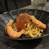 ビストロ酒場MooneyTony - 魚醤を使った海老とイクラのアーリオオーリオ