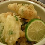 神戸座屋 - 真珠貝のかき揚げご飯