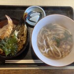田舎そば - 料理写真:ミニミニセット　天丼とそばのはずが‥