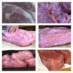 板前焼肉 英 - まな板でカット！　A5ランクのお肉