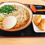 そばの神田 町前屋 松森店 - 朝そば大盛りでーす！いなりも付けてお腹パンパンでした