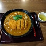 本家さぬきや - とんかつカレー蕎麦大盛り1320円