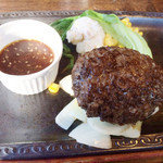 Iidabashi Dining Terrace shimo tsuki koujitsu - ランチハンバーグ 180g  1,200円