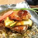 俺のやきとり - 牛フィレ肉のステーキ＆フォアグラソテー1480円