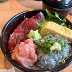 鮮味楽 - 生しらす＋インドマグロ丼