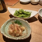川目 - 枝豆と島らっきょの土佐和え