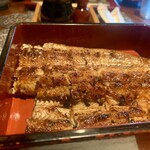 入舟 - うな重のうなぎ　　ご飯と別に入ってる