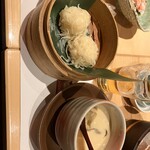 美食船 かまた丸 上越妙高駅東口 - カニ焼売と茶碗蒸し