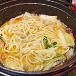 四万十 - 〆の麺。