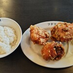 極濃湯麺 フタツメ - 唐揚げセット(@350円)