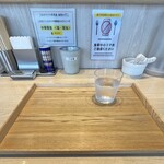 宍道湖しじみ中華蕎麦 琥珀 - シンプルな最初のセッティング