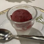 レストラン ラ・カンサトゥール - ハスカップのソルベ