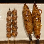 やきとり中山商店 - 銀杏、生つくね