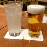 一徹 - 生ビールとレモンサワー