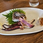 金町製麺 - 焼き烏賊と鰆