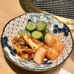 京都焼肉 天壇 1965 SENGAWA - 木屋町コース＠5,000円、キムチ盛合せ2人前