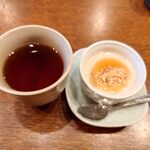 釜めし菜時記 さき亭 - ほうじ茶プリントお茶