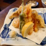 釜めし菜時記 さき亭 - カニ棒とまいたけ天ぷら 980円