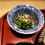 四間道 とりう - ほうれん草、味が濃い