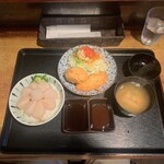 AKARI DINING - オホーツク産 生ホタテ丼と揚げ物定食