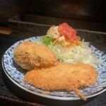 AKARI DINING - オホーツク産 生ホタテ丼と揚げ物定食