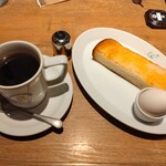 ドトール珈琲農園 - 料理写真:ホリデーモーニングセット ¥550 SET 厚切りトースト マーガリン付＆ゆで卵