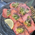 焼肉ホルモン金谷 - 金谷特製ネギ乗せ上塩タン♡♡