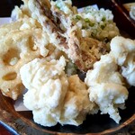 そばまさ - 白子天と野菜天