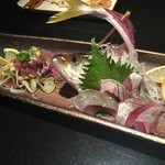 Sake no mise - 新鮮な鯵 刺身 タタキ なめろう