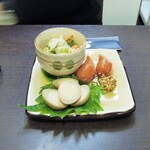 奥出雲 そば処 一福 - クラフトビール飲み比べについてくるそば前