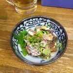 鯛の皮の湯引き