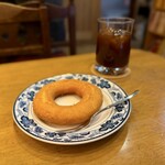 平岡珈琲店 - 百年珈琲アイス＋揚げドーナツ