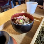 佐渡うどん 蒼囲 - ミニ牛しぐれ煮丼