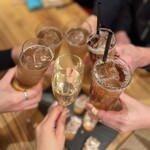 ビストロ パンダ - 6つのグラスで賑やかに乾杯です♪(*^^)o∀*∀o(^^*)♪