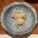 鰻 のぶはら - お通し　季節野菜の白和え
