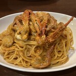 パスタの店 山猫軒 - １２月限定ワタリガニと魚介のトマトクリームです☆　2025-1210訪問