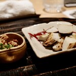 満る川 - 鮟肝の味噌漬け 海老芋