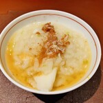 馳走 啐啄一十  - 【写真⑭】特製おじや(鱈の白子、香箱蟹、鮃、剥入り)、35年継ぎ足しポン酢掛け