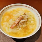 馳走 啐啄一十  - 【写真⑬】特製おじや(鱈の白子、香箱蟹、鮃、剥入り)、35年継ぎ足しポン酢掛け