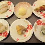 にぎりの徳兵衛 - 甘鯛　バニラアイス　活〆煮穴子　蒸し牡蠣　ほっき貝