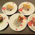 にぎりの徳兵衛 - ローストビーフ　ほっき貝　ぶり　白姫海老