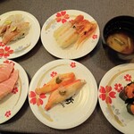 にぎりの徳兵衛 - 大トロ　金目湯霜炙り　ぼたん海老　粗汁　生雲丹　本ずわい