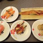 にぎりの徳兵衛 - 中トロ　本ずわい　穴子一本　煮はまぐり　鰻