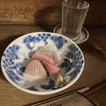 源氏 - 浦霞 生一本・三杯目の肴 お造り